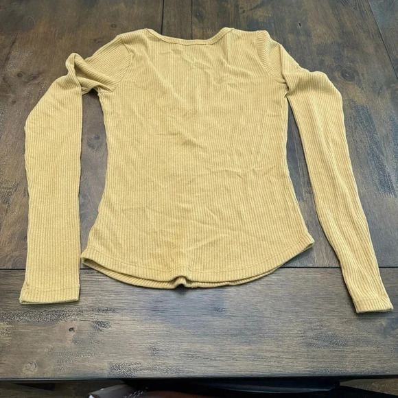 EUC PROJECT SOCIAL T VOYAGER NOTCH NECK RIB LONG SLEEVE. Color mustard, sz XS. - Picture 2 of 7